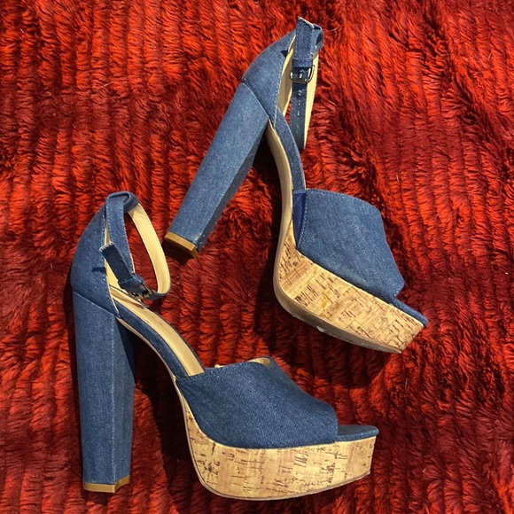 N By Nicole Miller Women Denim Heels - Picture 3 of 7